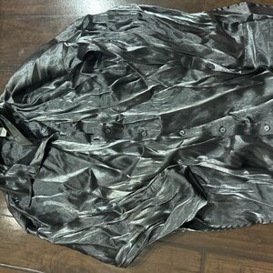 H&M Metallic Silver Blouse